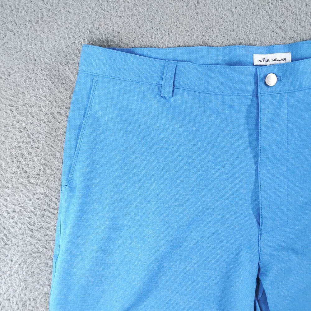 Peter Millar Shorts Mens 40 Blue Crown Sport Performance Wicking Golf Chino EUC - Picture 9 of 16